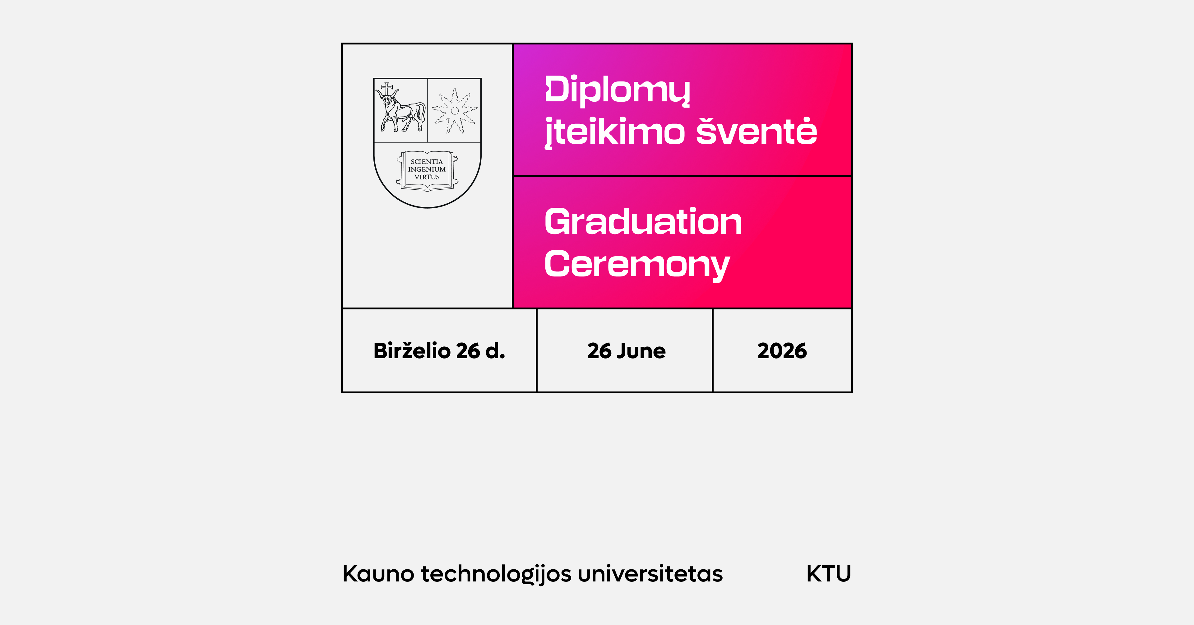 KTU diplomų įteikimo &scaron;ventė 2026 06 26 d.